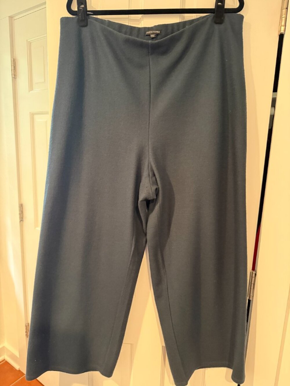 Eileen Fisher Boiled Wool Jersey Wide-Leg Pant